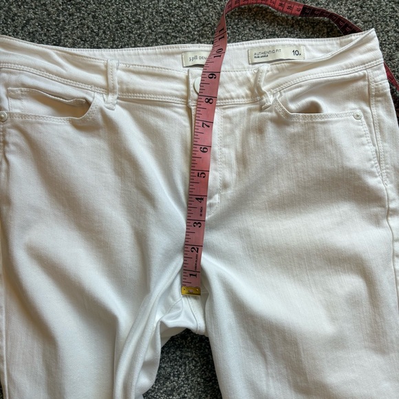 J. Jill White Denim Pants Authentic Fit Slim Ankle - size 10 petite. - Picture 8 of 11